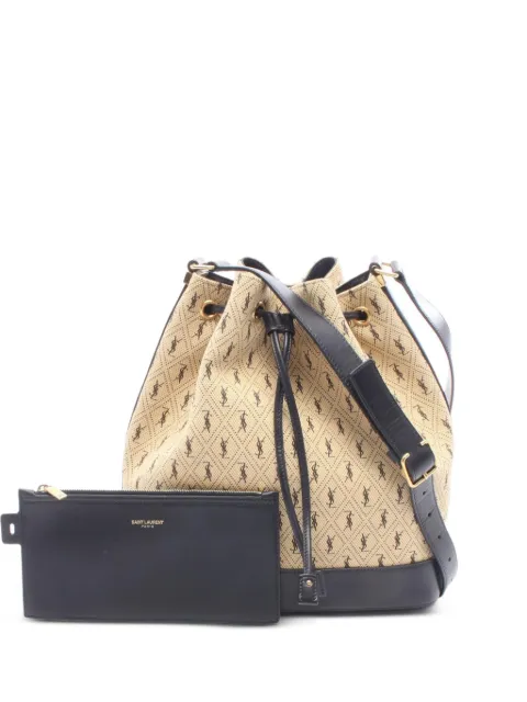 Saint Laurent Pre-Owned 2010s monogram bucket bag Neutrals 1098604