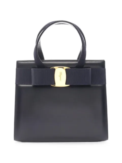 Ferragamo Pre-Owned 2000s Vara ribbon leather tote bag Blue 1095148