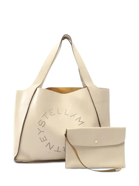 Stella McCartney Pre-Owned 2000s White Logo tote bag Neutrals 1077456
