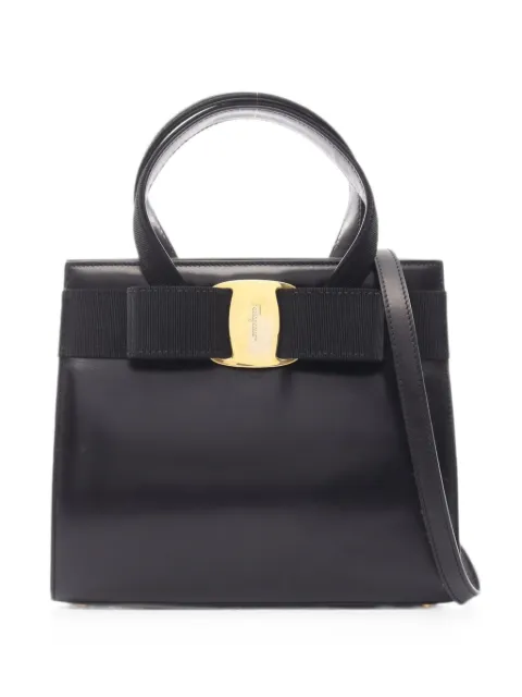 Ferragamo Pre-Owned 2000s Vara-ribbon leather tote bag Black 1095147