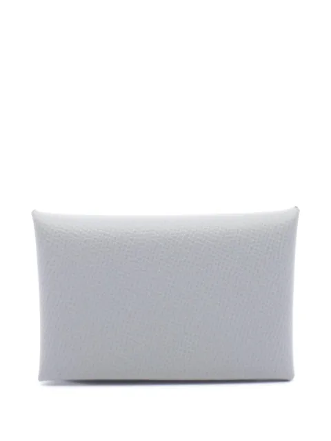Hermès Pre-Owned Calvi Epsom coin purse Grey 1098392G
