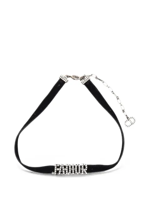 Christian Dior Pre-Owned 2010s J'ADIOR rhinestone choker necklace Black 1095559