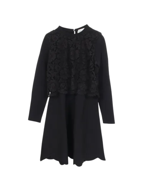 Valentino Garavani Pre-Owned 2010s lace scalloped dress Black 1064815