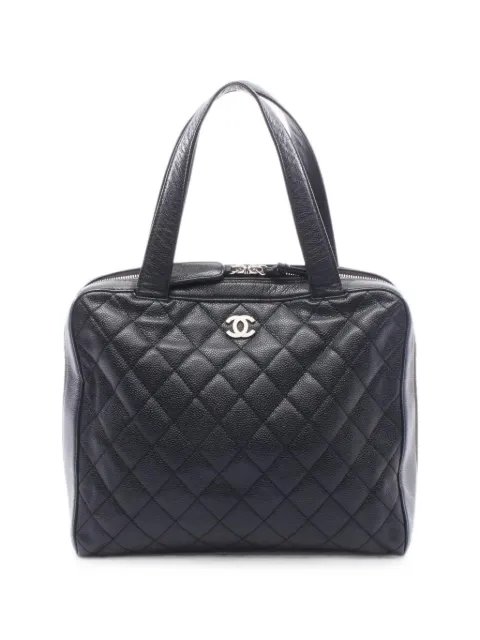 CHANEL Pre-Owned 2000-2002 Matelassé Caviar tote bag Black 10988036185618
