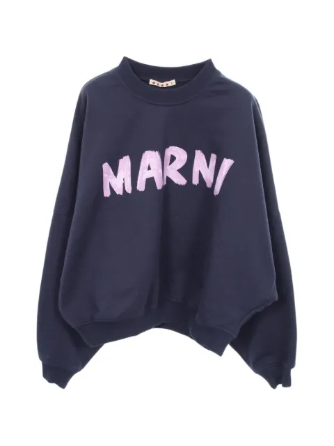 Marni Pre-Owned 2010s logo-print hoodie Blue 1097929