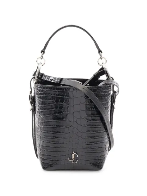 Jimmy Choo Pre-Owned 2000s Varenne crocodile-embossed mini bag Black 1093425