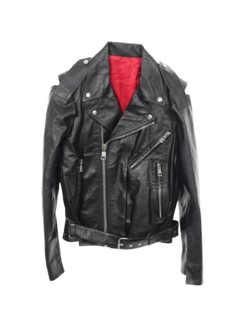 Valentino Garavani Pre-Owned 2020s open-shoulder biker jacket Black 1094250