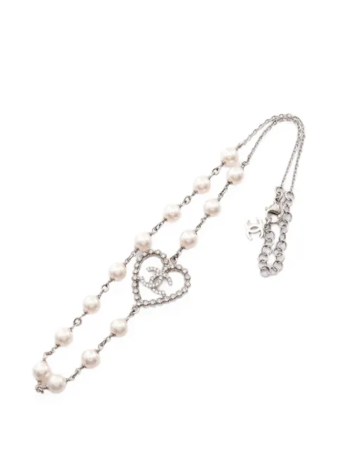 CHANEL Pre-Owned 2025 Coco Mark heart necklace Silver 1091241C25P