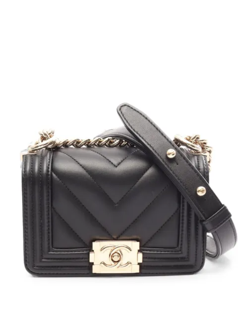 CHANEL Pre-Owned Boy chevron shoulder bag Black 1099360K5E4U51J