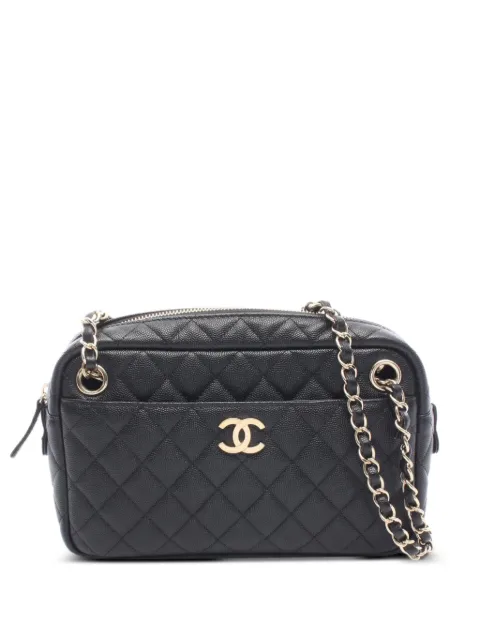 CHANEL Pre-Owned 2020-2021 matelassé shoulder bag Black 109754130734427