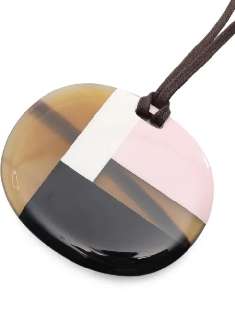 Hermès Pre-Owned 2010s engraved-logo necklace Brown 1094842