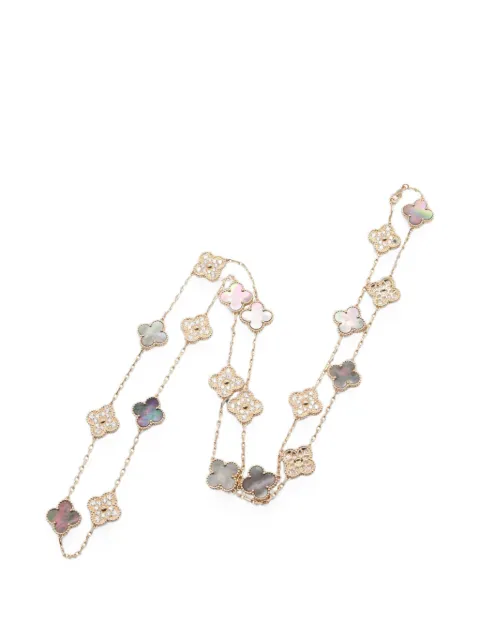 Van Cleef & Arpels Pre-Owned 2010s Vintage Alhambra diamond necklace Pink 1097108JA142761