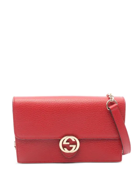 Gucci Pre-Owned 2010s Interlocking G wallet bag Red 1098465
