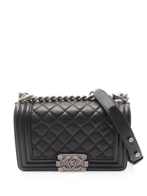 CHANEL Pre-Owned 2017-2018 Boy Chanel chain shoulder bag Black 109808824579160