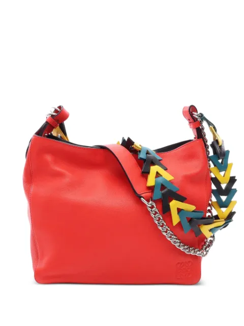 Loewe Pre-Owned 2010s V-Bucket chain shoulder bag Red 1098170