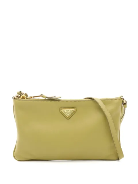 Prada Pre-Owned 2010s logo cross body bag Green 1097642