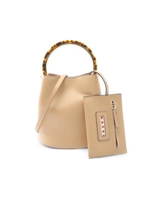 Marni Pre-Owned 2010s Pannier leather tote bag Neutrals 1092491
