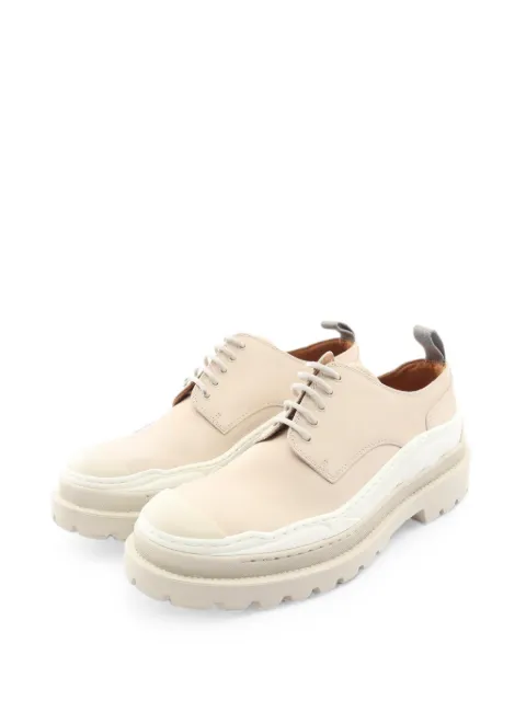 Christian Dior Pre-Owned 2010s Sacai platform derby shoes Neutrals 1096234