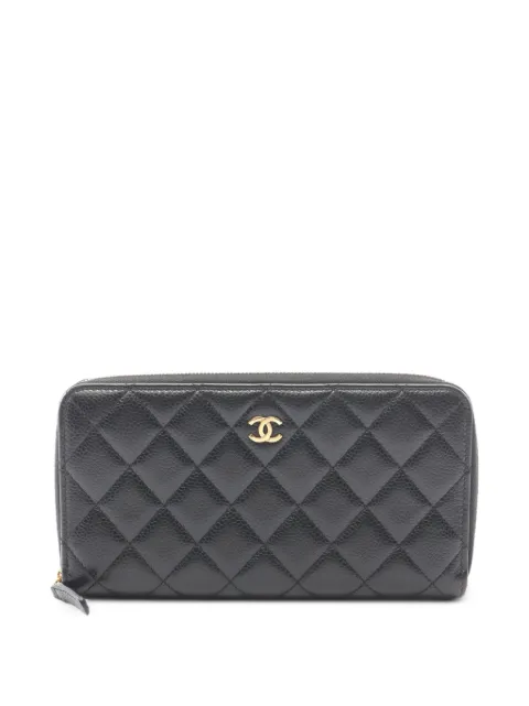 CHANEL Pre-Owned 2019 Classic matelassé wallet Black 109843629013406