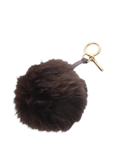 Fendi Pre-Owned 2010s pom-pom bag charm Brown 1098053