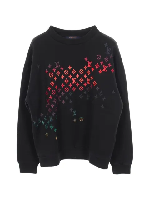 Louis Vuitton Pre-Owned 2010s embroidered sweatshirt Black 1097919