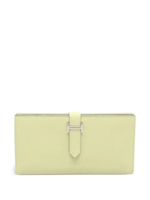 Hermès Pre-Owned 2021 Bearn Souffle bi-fold wallet Yellow 1097522Z