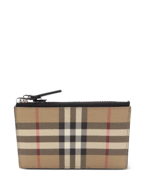 Burberry Pre-Owned 2020s Vintage Check card holder Neutrals 1098909