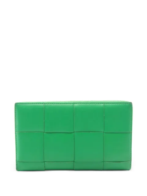 Bottega Veneta Pre-Owned 2000s Maxi Intrecciato wallet Green 1091326