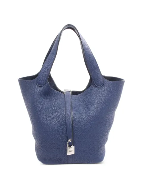 Hermès Pre-Owned 2019 MM Picotin Lock tote bag Blue 1099358