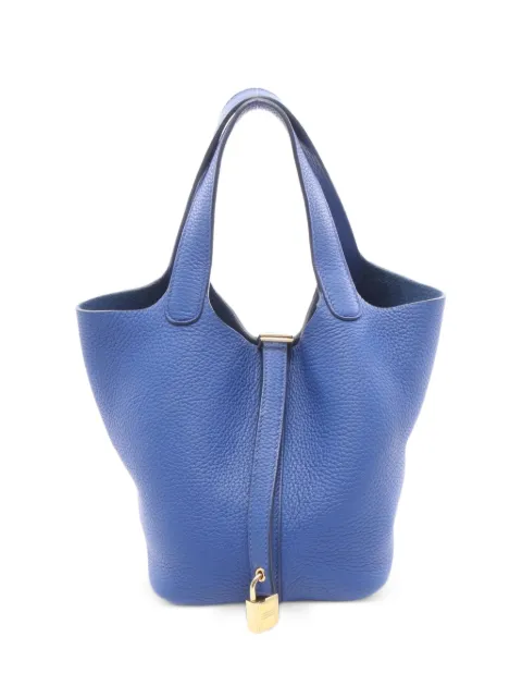 Hermès Pre-Owned 2022 PM Picotin Lock tote bag Blue 1099356U