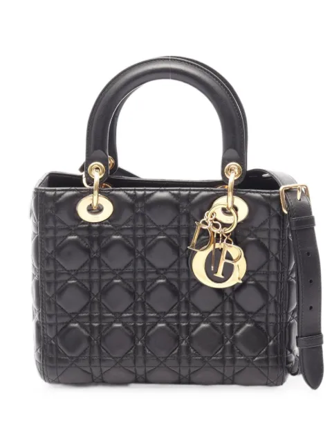 Christian Dior Pre-Owned 2000s Lady Dior two-way Cannage tote bag Black 1098046