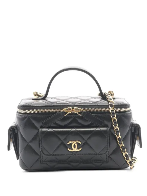 CHANEL Pre-Owned 2021 Matelassé vanity bag Black 1098087A76P6NG6