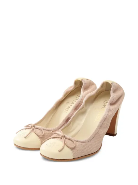 CHANEL Pre-Owned 1986-1988 ribbon pumps Pink 1095803