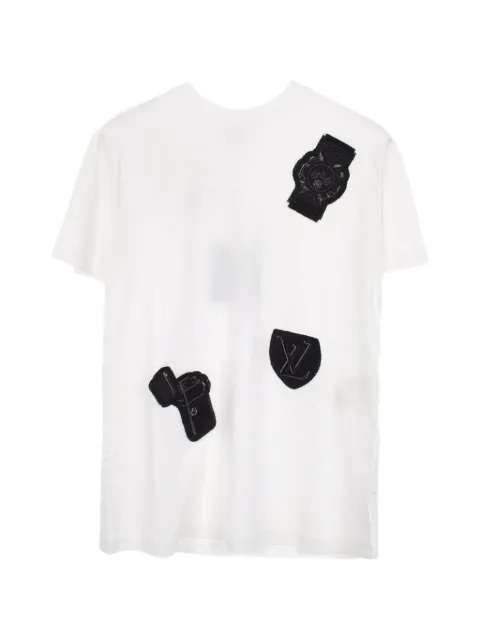 Louis Vuitton Pre-Owned 2000s patch-detail T-shirt White 1092449
