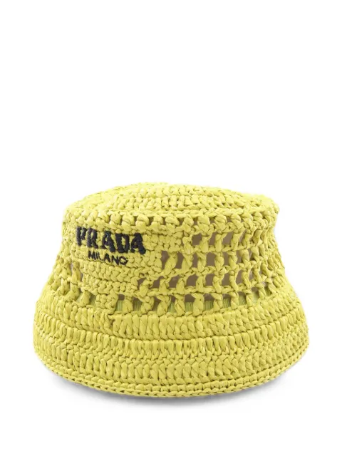 Prada Pre-Owned 2000s logo bucket hat Yellow 1097712