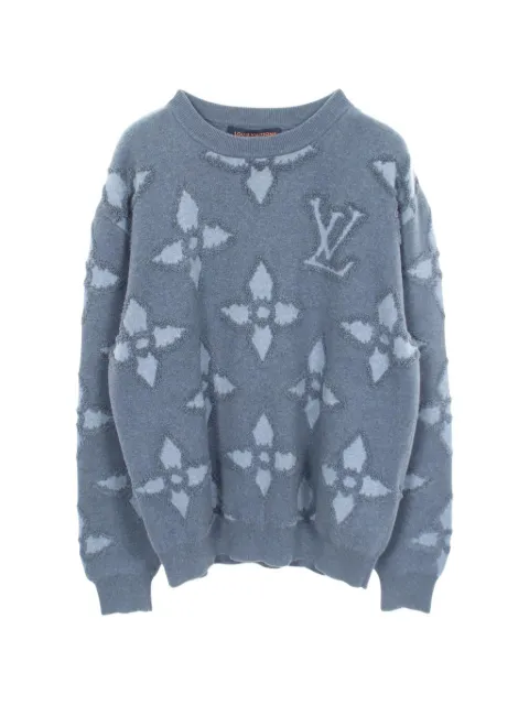 Louis Vuitton Pre-Owned 2010s monogram jacquard sweater Blue 1097912