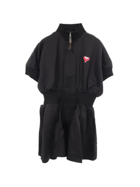 Louis Vuitton Pre-Owned 2010s puff-sleeve zip-up mini dress Black 1093354