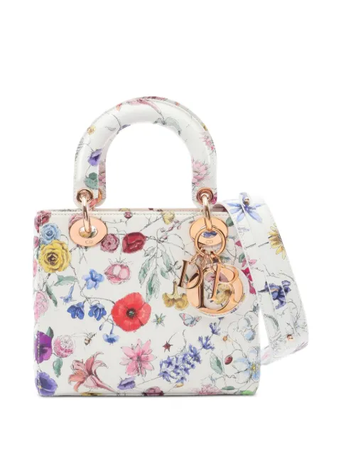 Christian Dior Pre-Owned 2010s small Lady Dior My ABCDior Florilegio tote bag White 1098165