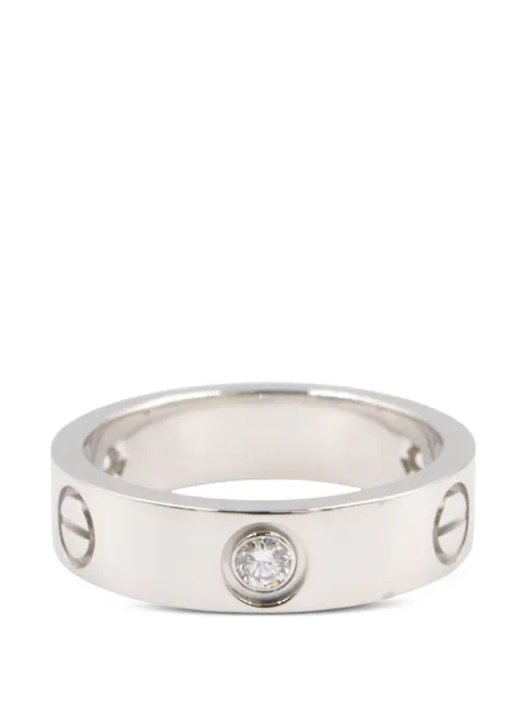 Cartier 2010s Love diamond ring Silver 1096563GAO532