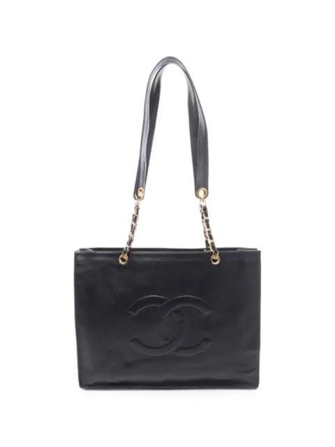 CHANEL Pre-Owned 1996-1997 Big Coco tote bag Black 10988164850397