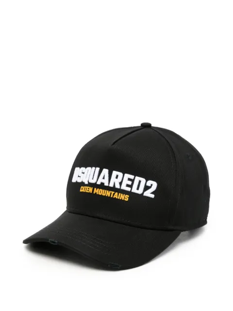 DSQUARED2 distressed embroidered baseball cap Black BCM103105C00001