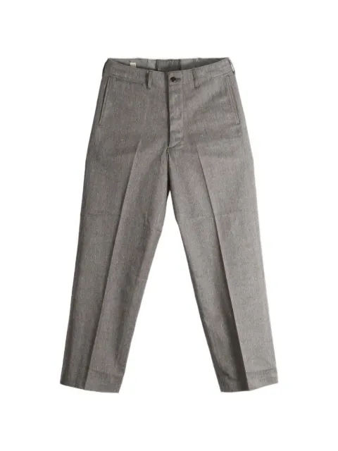 TAIGA TAKAHASHI Lot. 201 pressed-crease straight-leg trousers Grey TT26AW221MELANGECHACOAL