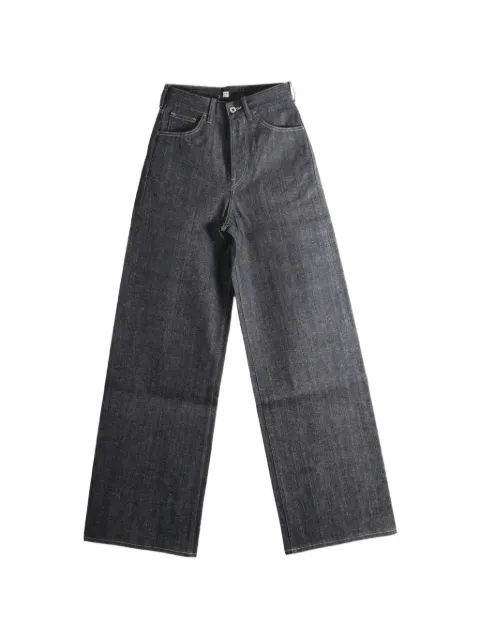 TAIGA TAKAHASHI contrast-stitching wide-leg jeans Blue TW26AW702