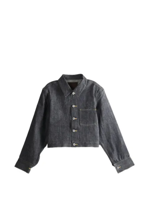 TAIGA TAKAHASHI cropped denim jacket Blue TW26AW703