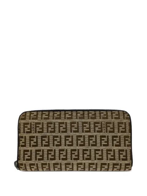 Fendi Pre-Owned 2001 Zucchino zip-around wallet Neutrals 155461