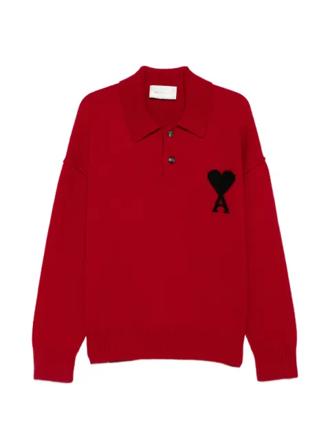 AMI Paris Ami de Coeur polo shirt Red UPL409018