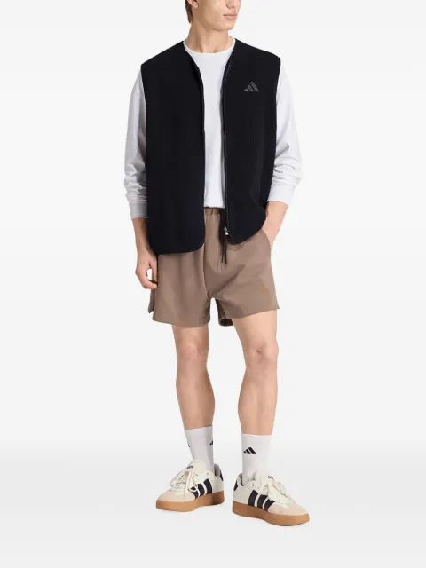 adidas City Tech 3-Stripes high-pile fleece vest Black KV2128