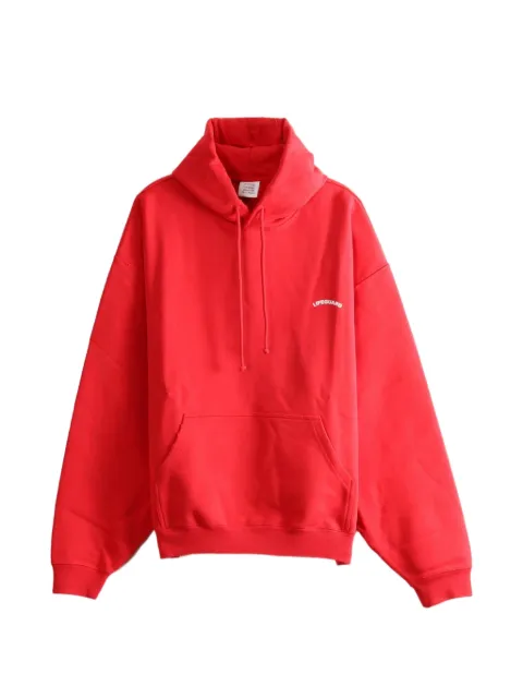 VETEMENTS logo-print drawstring hoodie Red MH27HD235R