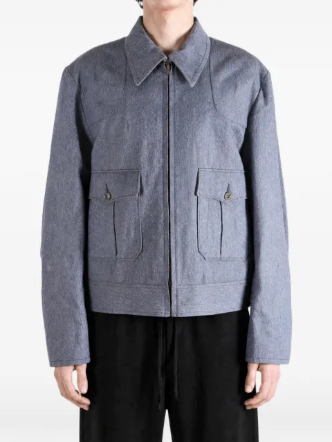 TAIGA TAKAHASHI LOT.330 US Letter zip-up flap-pocket jacket Blue TT26AW330MELANGEBLUE