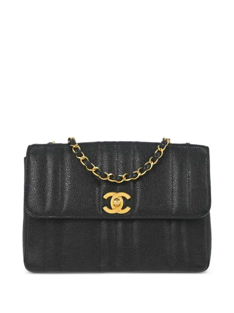 CHANEL Pre-Owned 1994-1996 Mademoiselle flap shoulder bag Black 188740